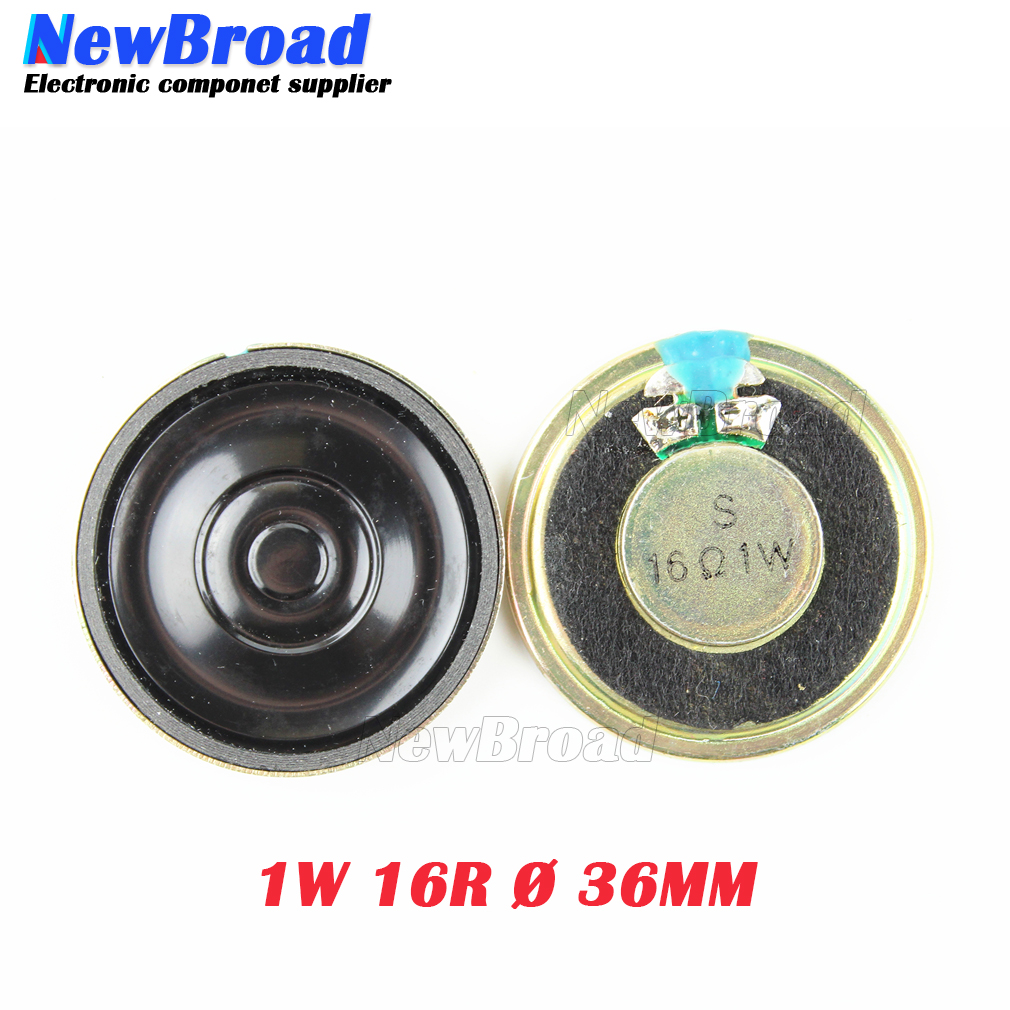 2pcs/lot New Ultra-thin Mini speaker 16 ohms 1 watt 1W 16R speaker Diameter 36MM 3.6CM thickness 5MM