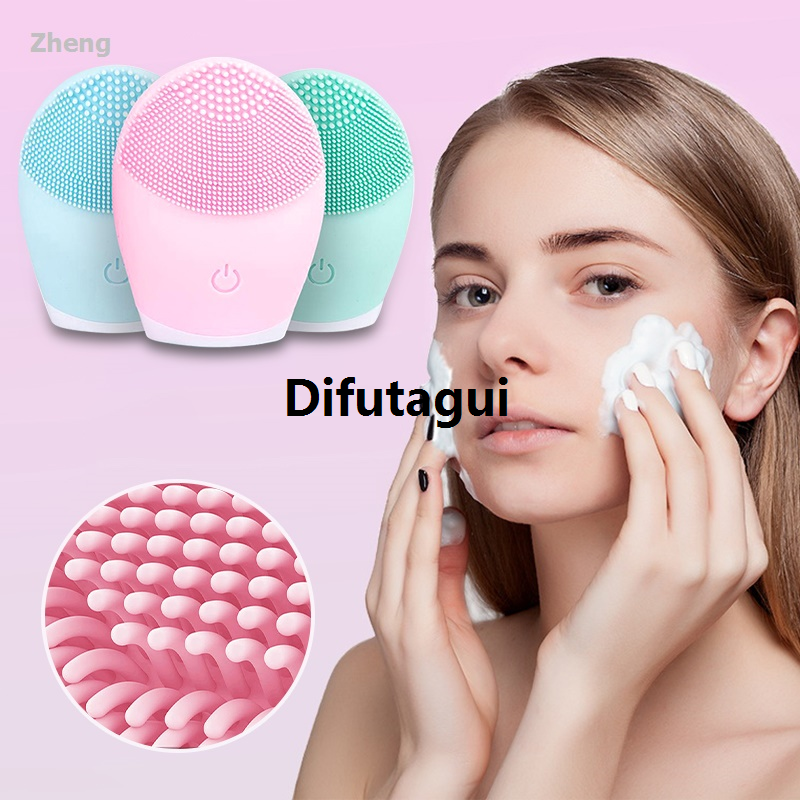 Difutagui Zheng Waterproof Electric Facial Brush Acoustic Exfoliating Facial High New style Quality Brush Electric Face Wash Silicone Facial Cleanser Massager