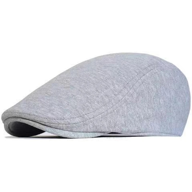 Vylon 2023 Men berets Fashion Beret Cotton Solid Color Soft Top Casual Beanie Retro Literary Forward Cap Peak Cap Driver Women Hat