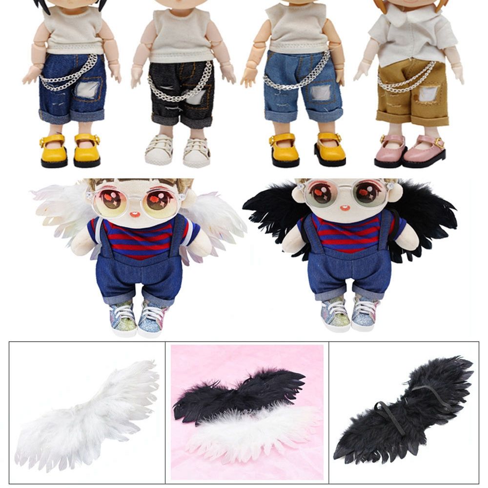 Cool Kids Gift Toys 1/12 Dolls Fashion Ripped Pants Doll Jeans Hoodies PU Leather Jackets