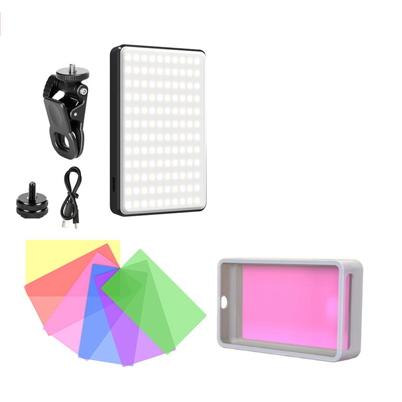 RGB LED Phone Selfie Light 3000Mah Battery Rechargeable Video Fill Light Portable 3 Lighting Mode Video Light