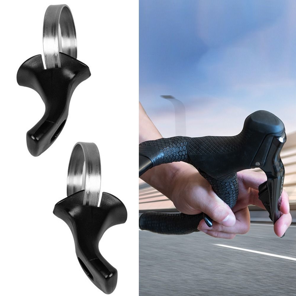 Durable Black Bicycle Handlebar Thumb Grips Adjustable Aluminium Alloy Bike Deputy Grip Cycling Accessories Antiskid Rest Handle Road/Moutain Bike