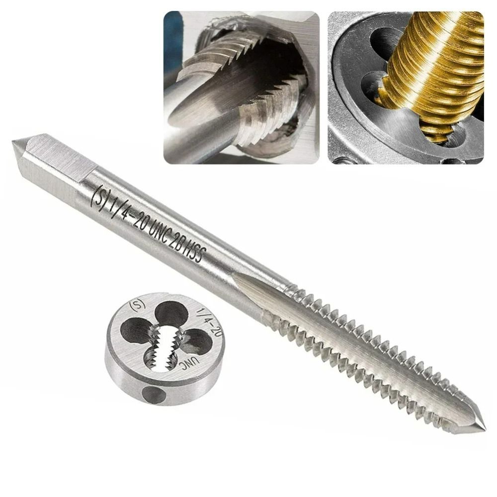 Pratical /4"-20BSW Tap and Die Set R1/4 HSS Right Hand Thread High Quality Die Metric Screw Thread Tap Drill