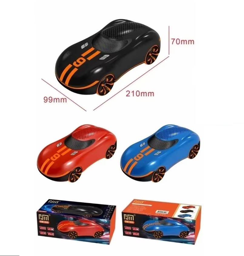 Sports Car Model Wireless Bluetooth Speaker - 10W Portable Sound System - BT 5.3, TWS Pairing & FM Radio - Rechargeable Outdoor Party Speaker with TF/USB Support - Unique Gift Design