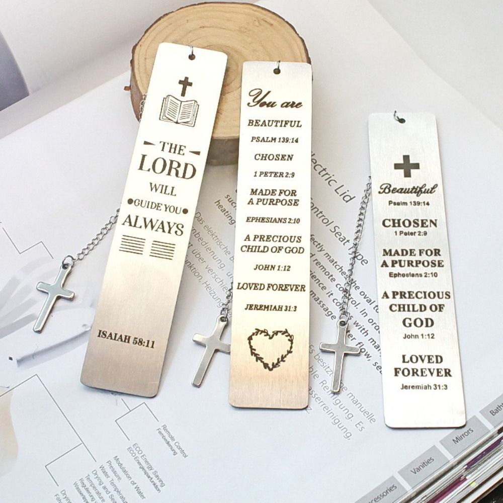 New Silver Metal Bookmarks Creative with Pendant Jesus Book Marker Student Gifts Vintage Reading Accessories School Supplies