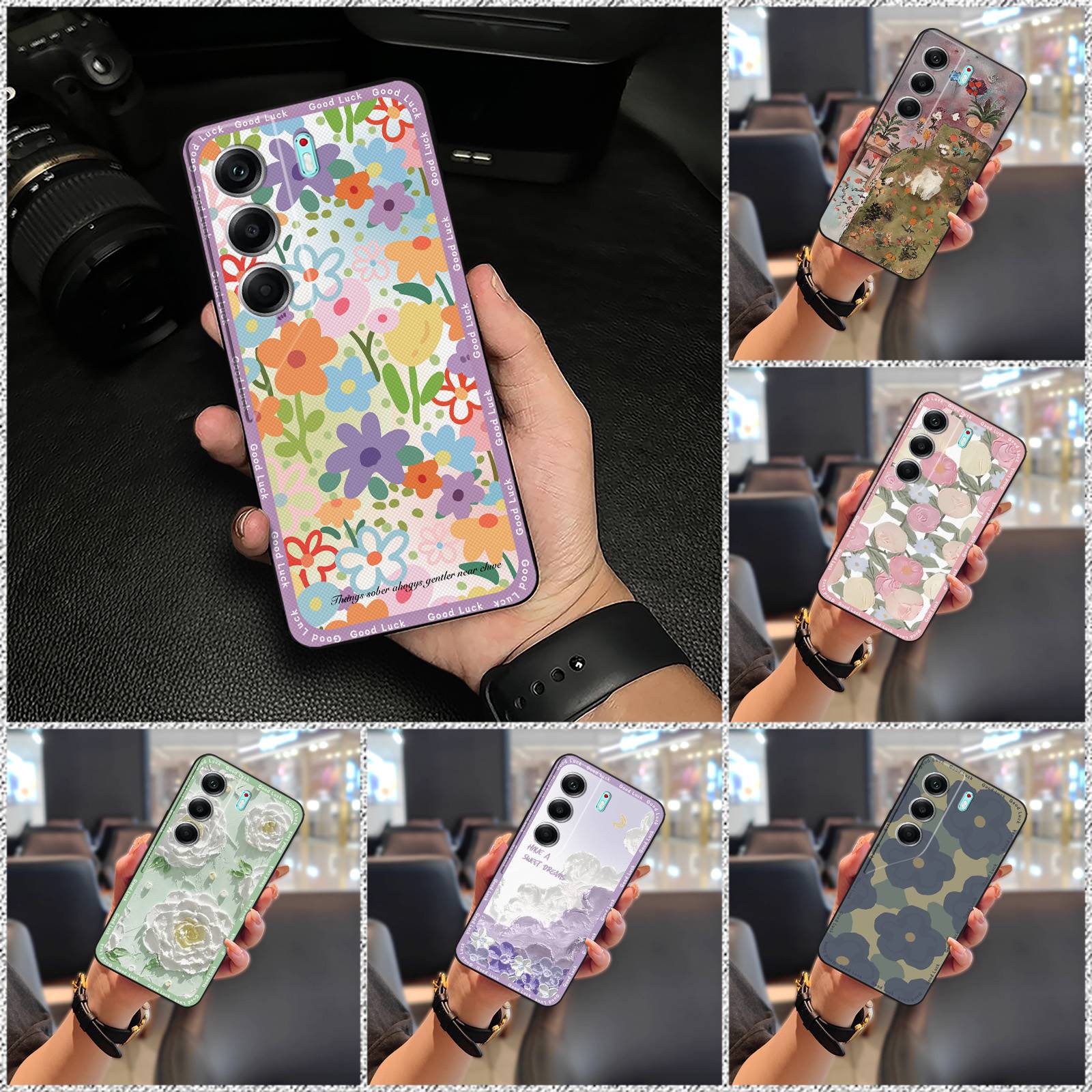 Full wrap Cartoon Phone Case For Tecno Camon40 Pro 5G/CM7 Soft case Durable Fashion Design Cute Anti-knock Waterproof