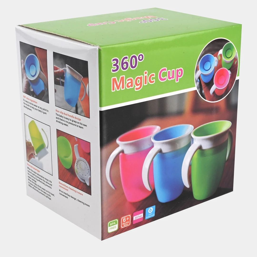 Baby learning drinking cup with double handle flip lid 360 degrees can be rotated leak proof cup infants water cups bottle