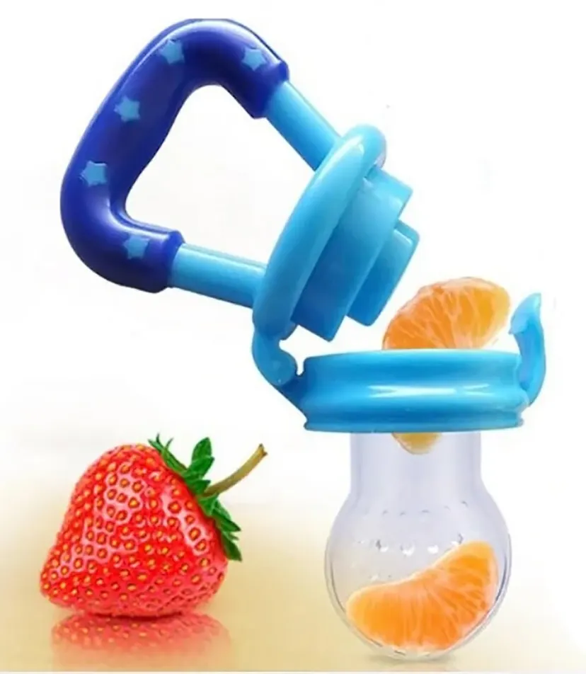 Baby Feeder Feeding Tool with Fresh Food Nipple Soft Silicone Baby Food Feeder BPA Free Fruit Vegetable Milk Feeding Safe Baby Self Feeding Teething Toy Infant Feeding Accessories by DealSpot