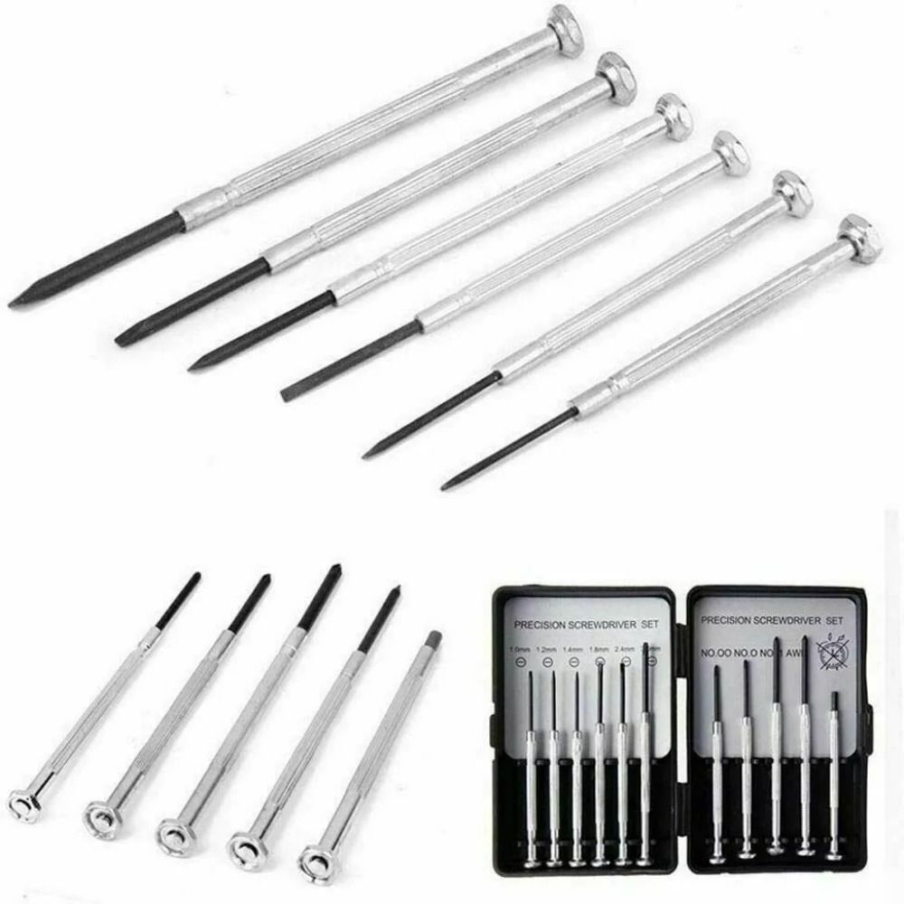 11Pcs/set Professional Steel Micro Precision Screwdriver Set Small Cross Clock/Watch Mini Watchmakers Tools Portable Disassembly Equipment Glasses Repair Tool