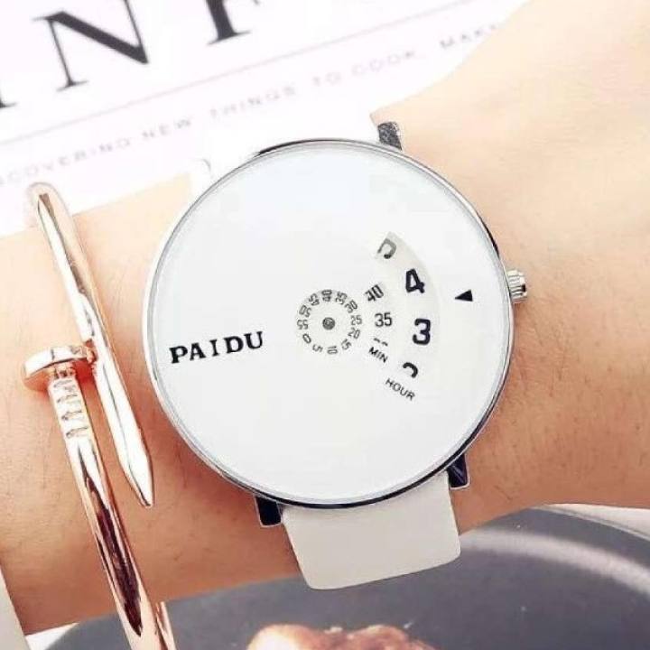 Paidu Turntable Dial Round Shape Stainless Steels Fashionable Watch For Women