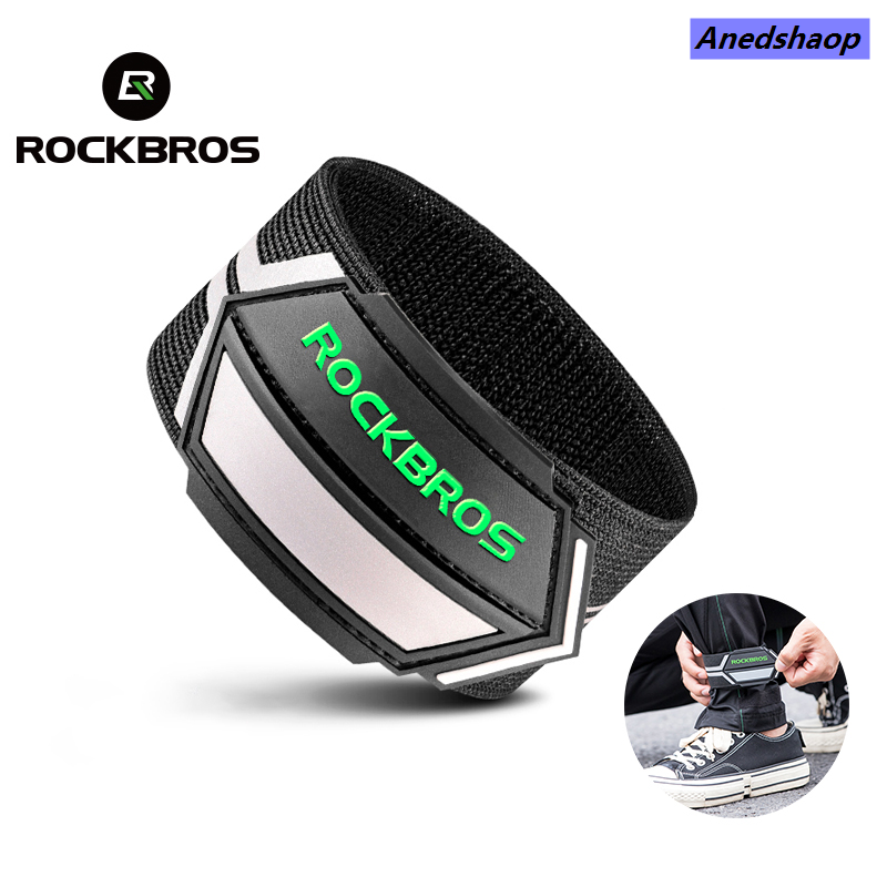 Anedshaop ROCKBROS Cycling Bicycle Pants Hand Clip Reflective Belt Sports Safety Sales promotion Running Bike Spirituality Light Belt Riding Ankle Support
