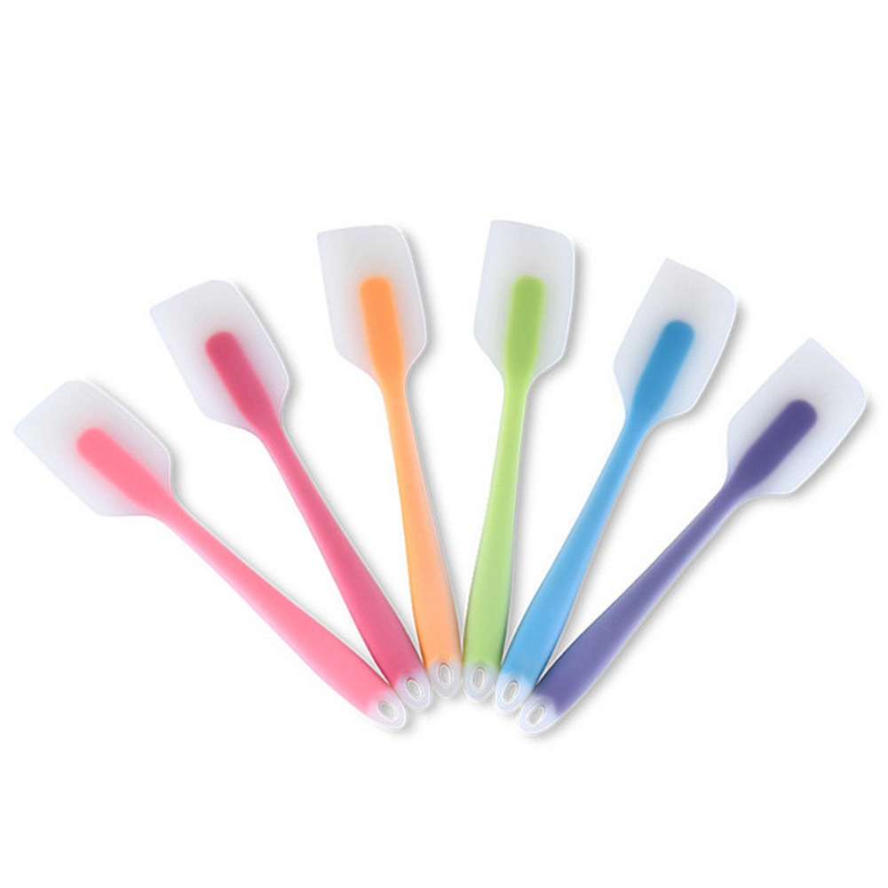 New Small Silicone Scraper Baking Tool Semi Transparent Cake Spatula Butter Mixer Silicone Spoon Scraper Home