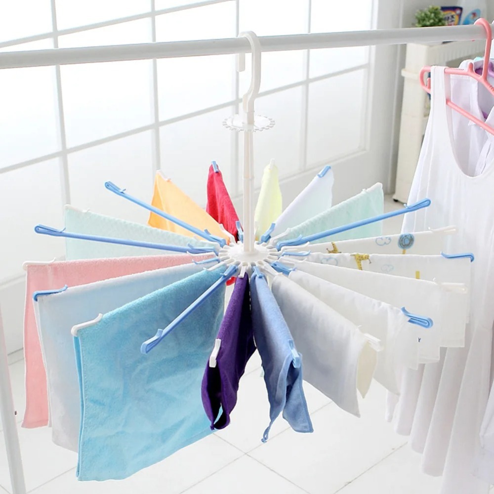 New Plastic Umbrella Drying Rack Foldable Multifunctional Diaper Hanging Clothes Hanger Round Clothes Drying Rack