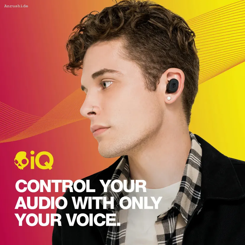 Anrushide Choice Skullcandy Grind S2GTW-P740 Gaming Sport Wireless Bluetooth Earbuds Waterproof Earphones Large battery capacity Headphone