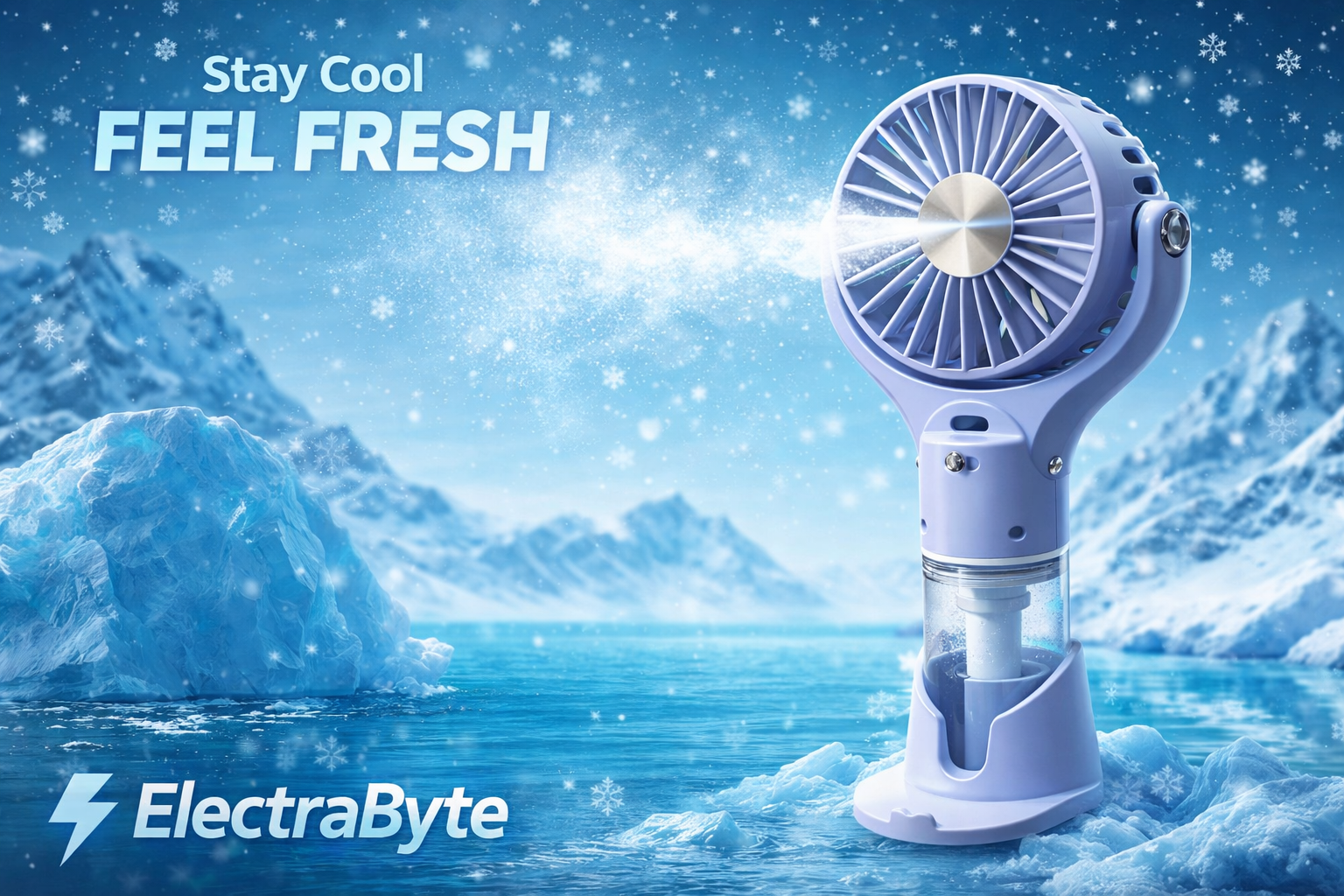 ElectraByte Mini Portable Fan | Cute Handheld Fan | New Design Handy Fan For Office And Home Use | Portable Multifuctional Fan With Noiseless