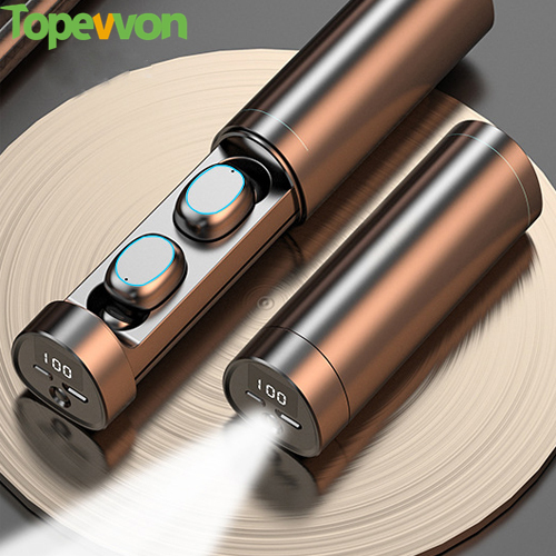 Bizzy Topewon Bluetooth Earphone 5.2 Touch Sport True Wireless Headphone Stereo Headset Mini Earbuds with Micrphone LED Display