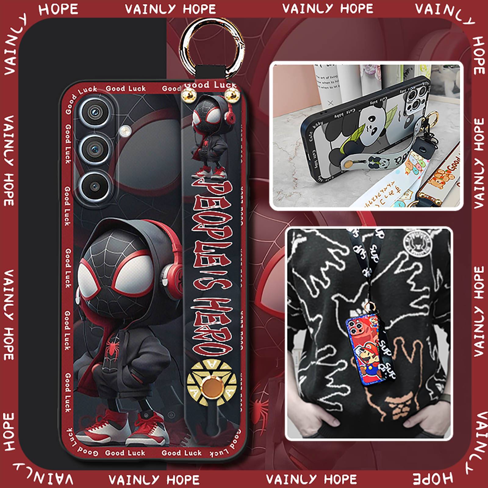 Phone pouch Shockproof Phone Case For Samsung Galaxy S26 Durable Wristband Kickstand Dirt-resistant Fashion Design Anime