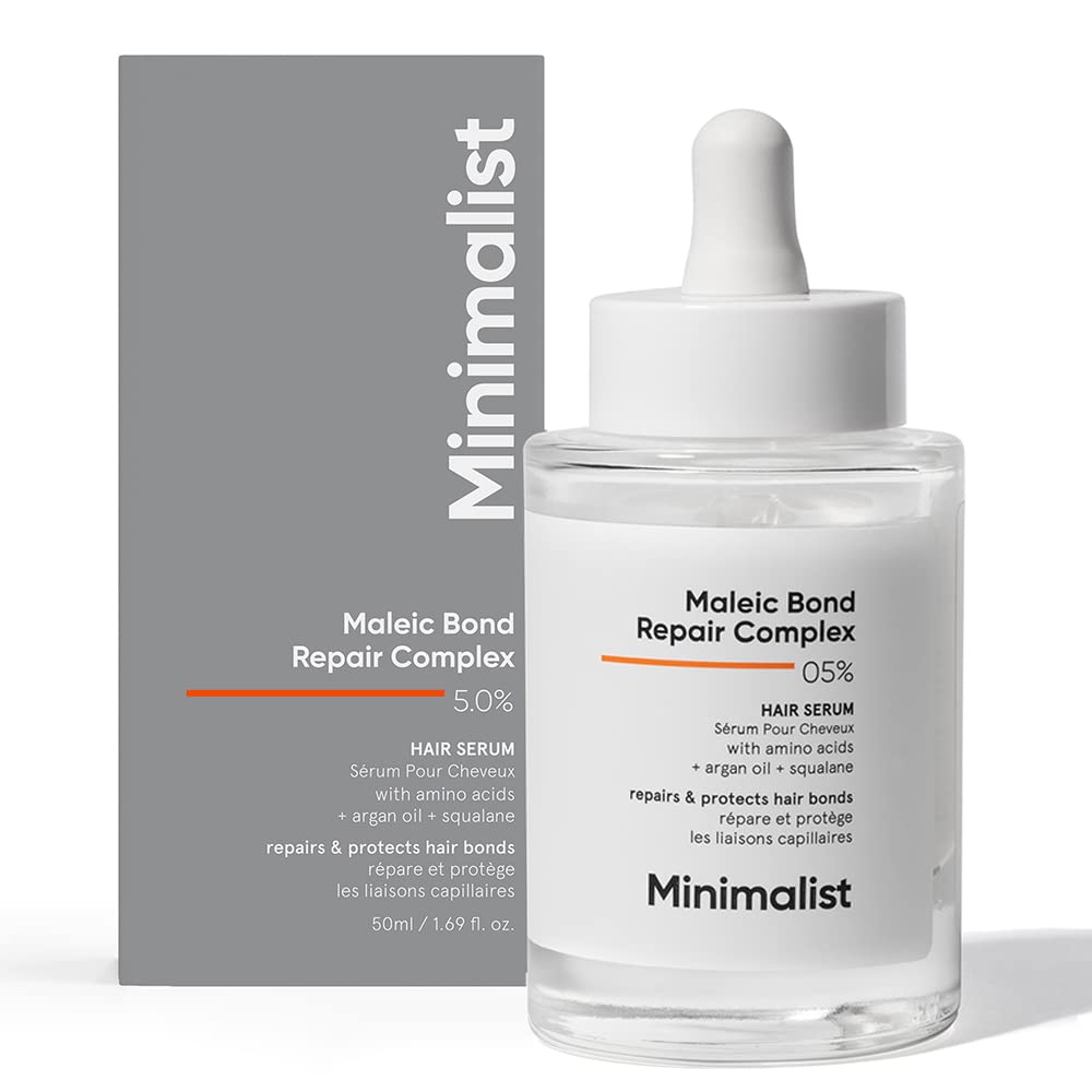 Minimalist Maleic Bond Repair Complex 05% Hair Serum with Amino Acids, Argan Oil & Squalane For Damaged Hair50 ml