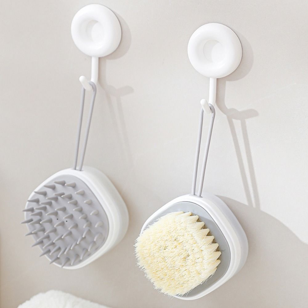 New 2 IN 1 Hair Shampoo Brush Double Head Dandruff Removal Shower Brush Bristle Brush Scalp Scrubber Massager Brush