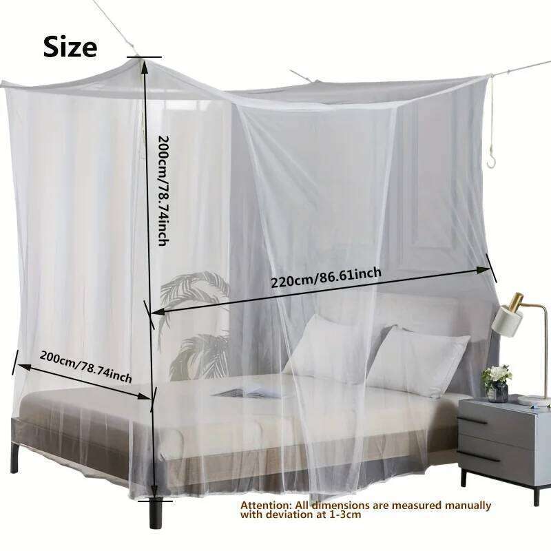Large White Outdoor Camping Mosquito Net - Insect-Proof, Protective, Breathable, Portable Bedroom, Hammock, and Tent Use