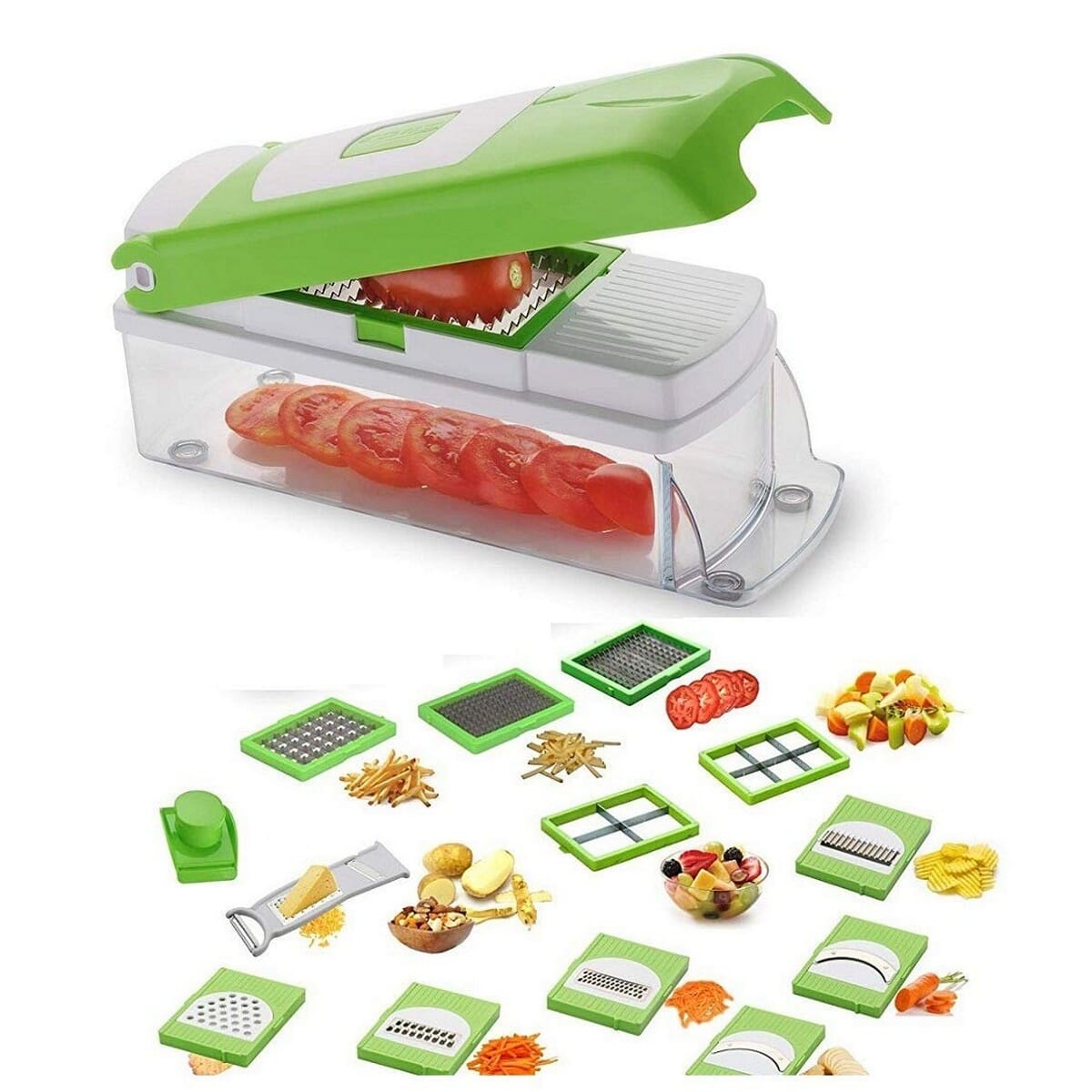 Slings Dicer Fruit & Vegetable Multi Chopper Chipser Slicer Grater Peeler Cutter 15 In 1