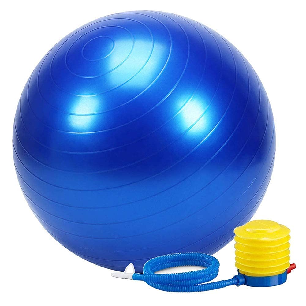 Gym Ball For Exercise Anti Burst Exercise Ball With Foot Pump For Workout Yoga Ball For Women And Men Swiss Ball For Balance Stability Training, Birthing Ball For Pregnancy