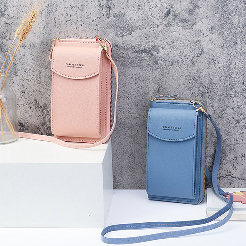 Vylon New Style All-Match Touch Screen Mobile Phone Bag Women's Fashion Korean Version Cross-Body Shoulder Multifunctional Mini Girl Daily Cherry Super Store