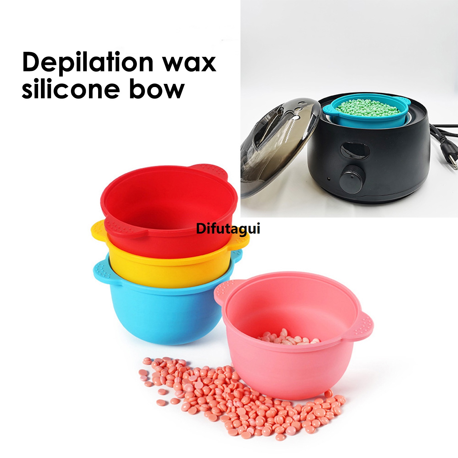 Difutagui New specials 1pc Beauty Wax Heater Pot​ Melting Bowl ​Reusable Soft Silicone Original Wax Heat Resistant Wax Heater Inner Accessory For Hair Remover