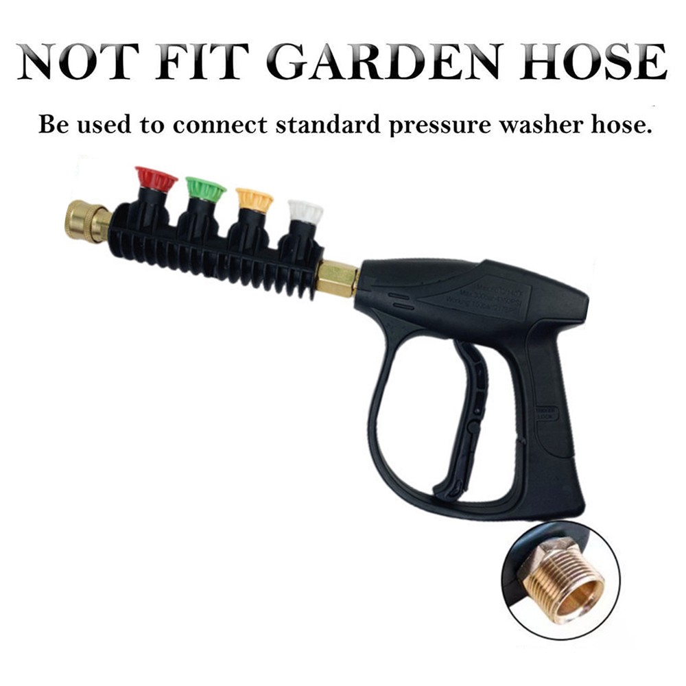 Pressure Washer G-un Handheld Power Washer G-un with 4-Color Nozzles M22 14mm Fitting