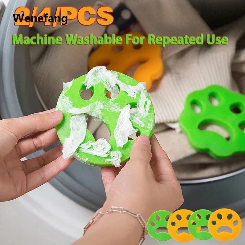 Wenefang transparent bag Removes Lint From Clothes Plush Clothes Dryer for Dogs and Cats Laundry Accessories Reusable Washing Machine Pet Hair Trap Catch