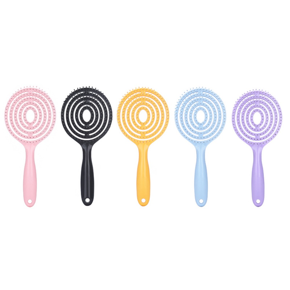 New PP Plastic Circular Massage Comb Hair Stylishing Tool Portable Scalp Massager Convenient to Use Barber Accessories Scalp Massage Comb Women