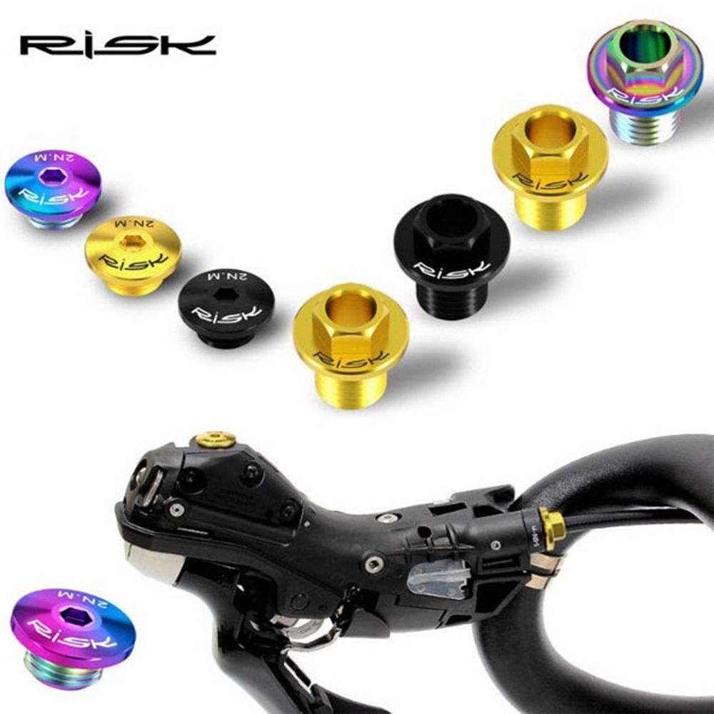 Brand new RISK 2pcs Titanium Road Bike Schaltung Bleed Bolts/Hose Locking Screw For SHIMANO R7020 R8020 R8070 R8170 R9170 Cycling Parts