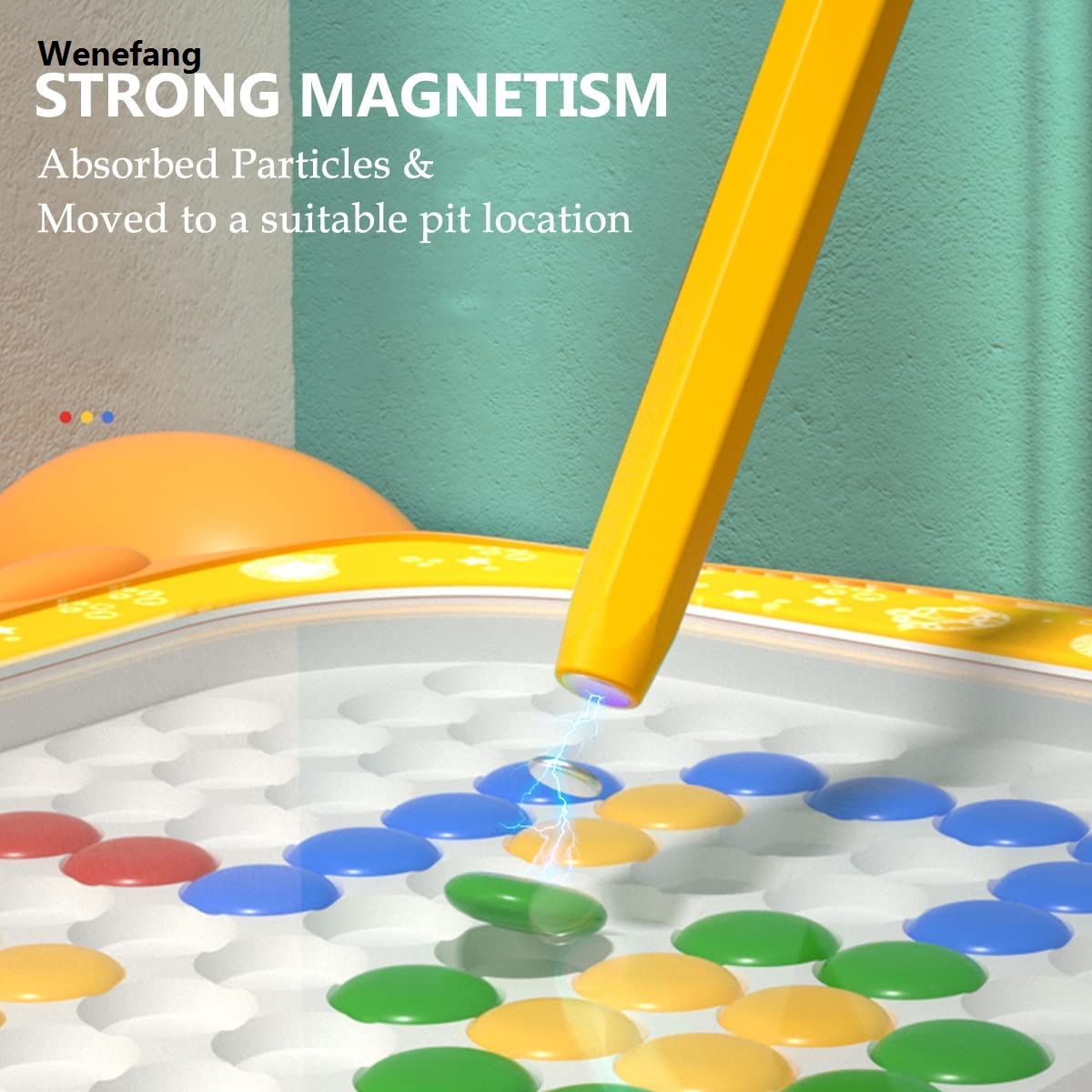 Wenefang Magnetic Drawing Board for Kids Large Doodle Board with Magnet Beads and Pen Cute Crab Montessori Toys Gift