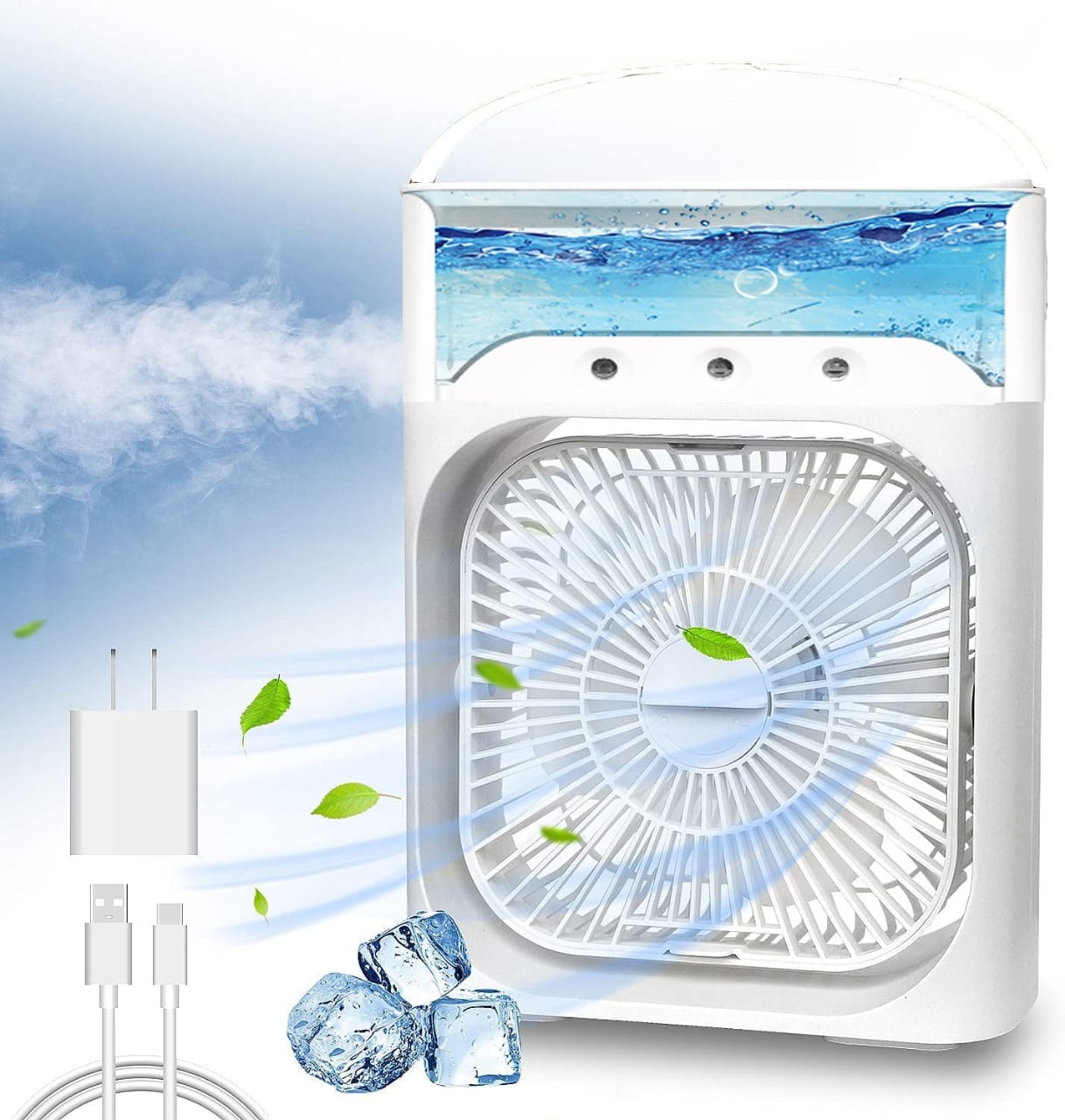 Mini Cooler Fan Mini Air Cooler Fan Air Conditioner With Water And Ice Compartment