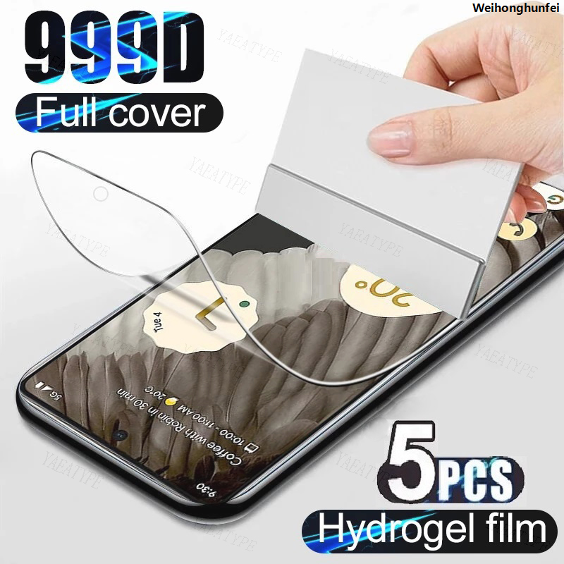 WeihonghunfeiBargain price 5PCS High Quality Protective Hydrogel Film For Google Pixel 7 Pro 7A 6A 6 Pro 5 5A 4 4A 4XL Screen Protectors Not Glass