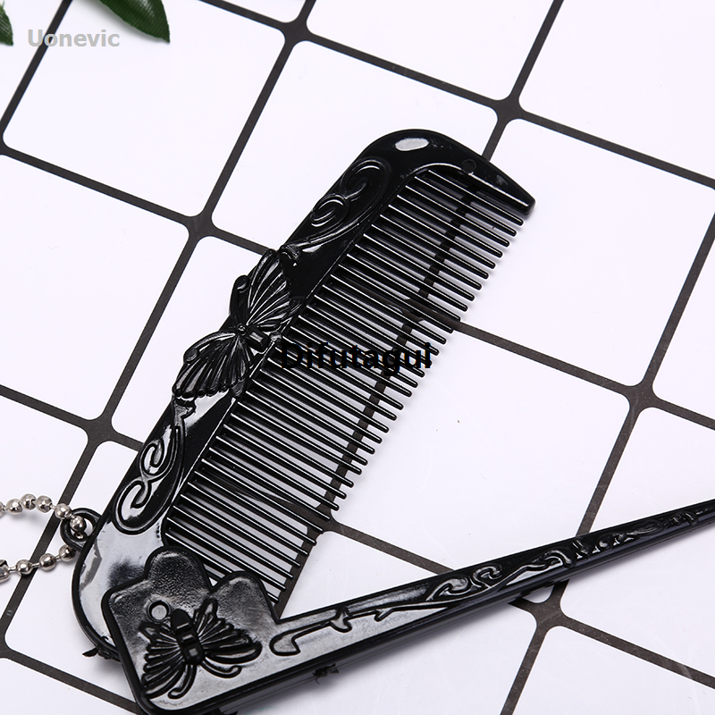 Difutagui Portable travel brush kit with anti-static Profesional folding comb for hair styling and massage.