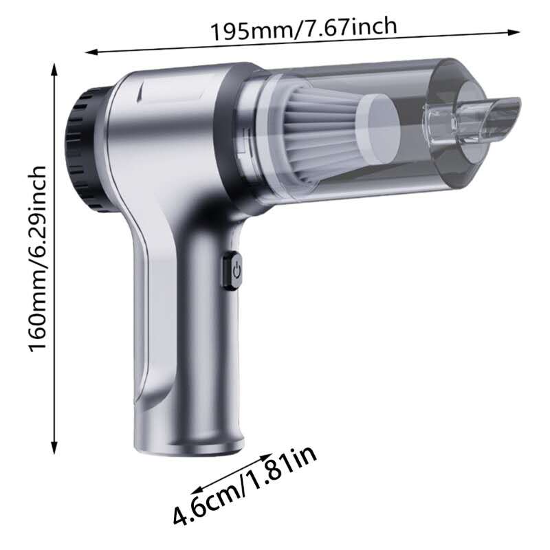Multifunction Vacuum Cleaner 3 in 1 Powerful Suction Handheld Vacuum, Wireless Handheld Car Vacuum Cleaner, Small Cordless Vacuum Cleaner (Gray) Bles Online