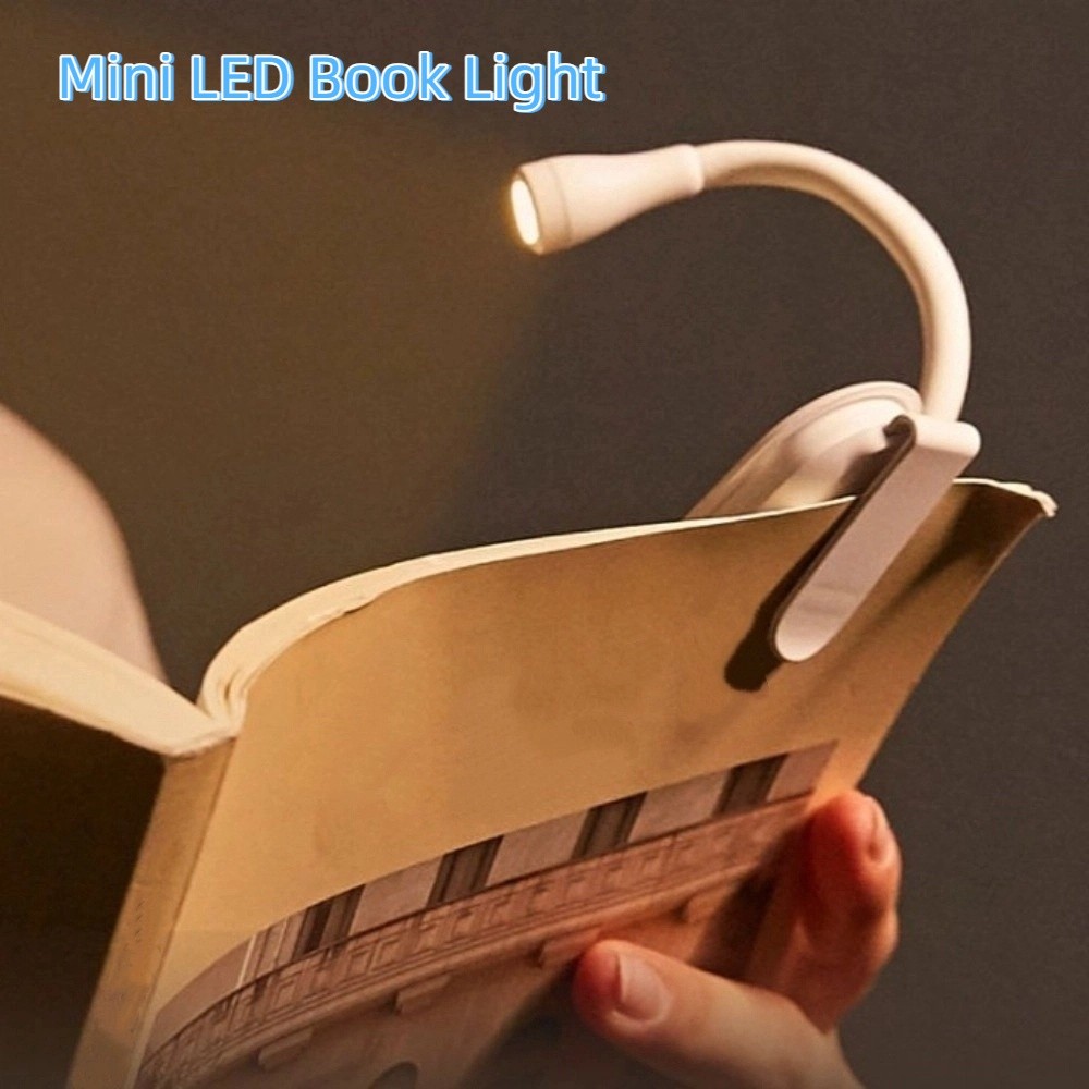 Creative Adjustable Clip Mini LED Book Light ABS Shell Portable Night Light Rechargeable 3 Color Clip Light Reading Lamp