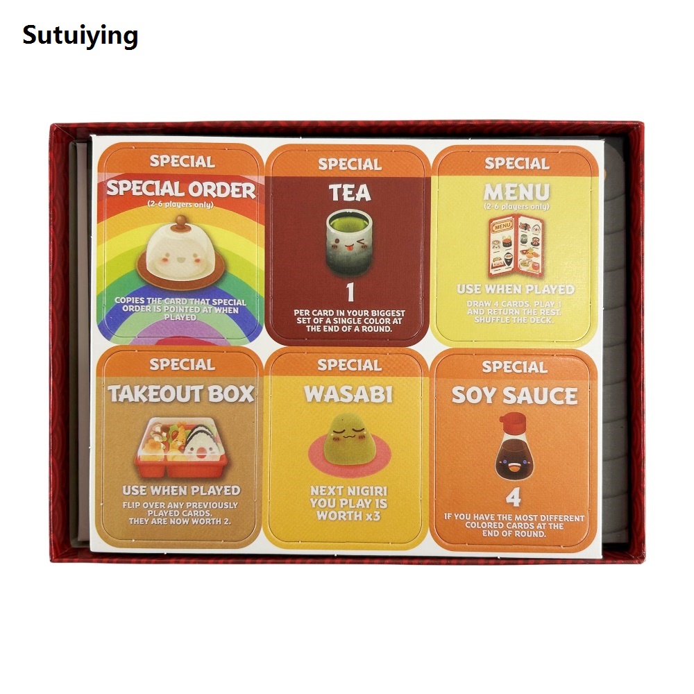 Sutuiying 1PC |Sushi Go| Family Gathering Game Luxury Card,Fun Card Game,Party Board Deck