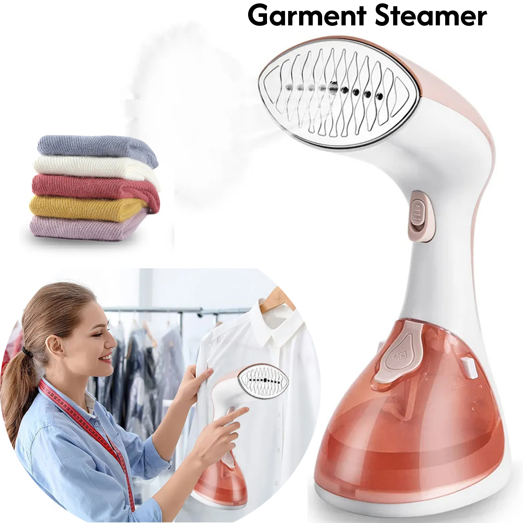 Portable Garment Steamer Iron | Handheld Clothes Steamer | Quick Wrinkle Remover for Home & Travel