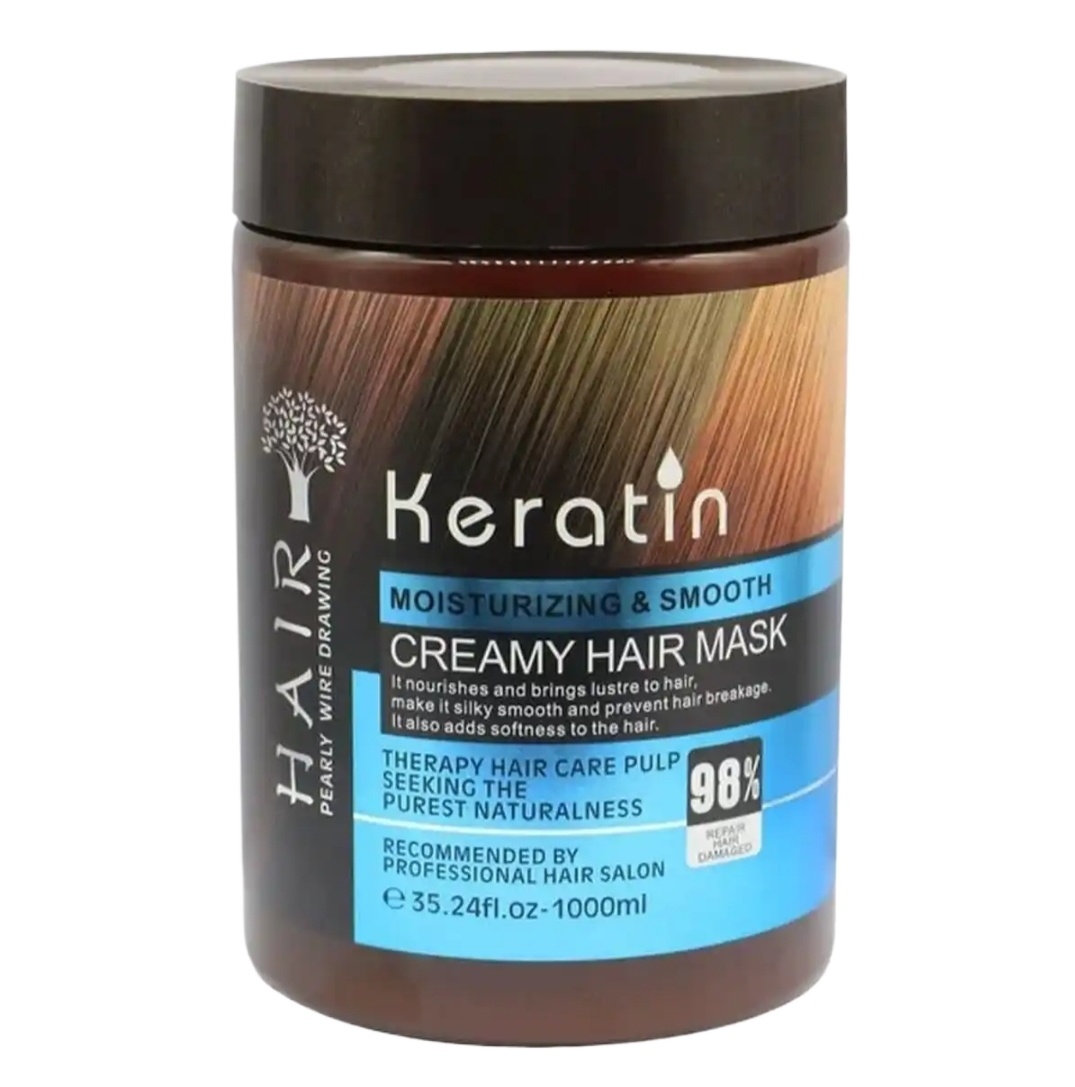 Keratin Cream Hair Mask, Moisturizing & Smoothing for Dry Damaged - 1000gm