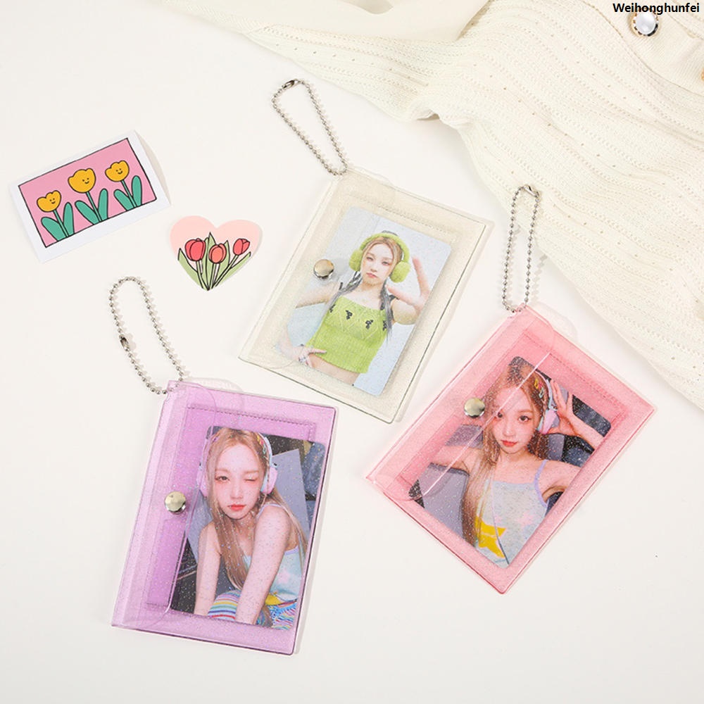 WeihonghunfeiFifty percent discount Portable Creative Card Bag Decorative Transparent Lightweight Compact Card Bag Minimalist Girl Card Bag for For Collectors For
