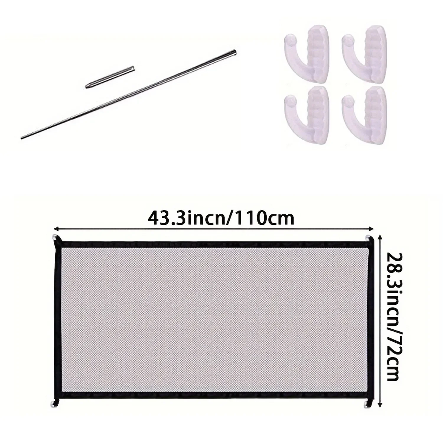 Baby Safety Gate With 4 Hooks Nylon Retractable Baby Fence Barrier Foldable Mesh Portable Protection Door Pet Isolation Net Bles Online DZ-38D-09