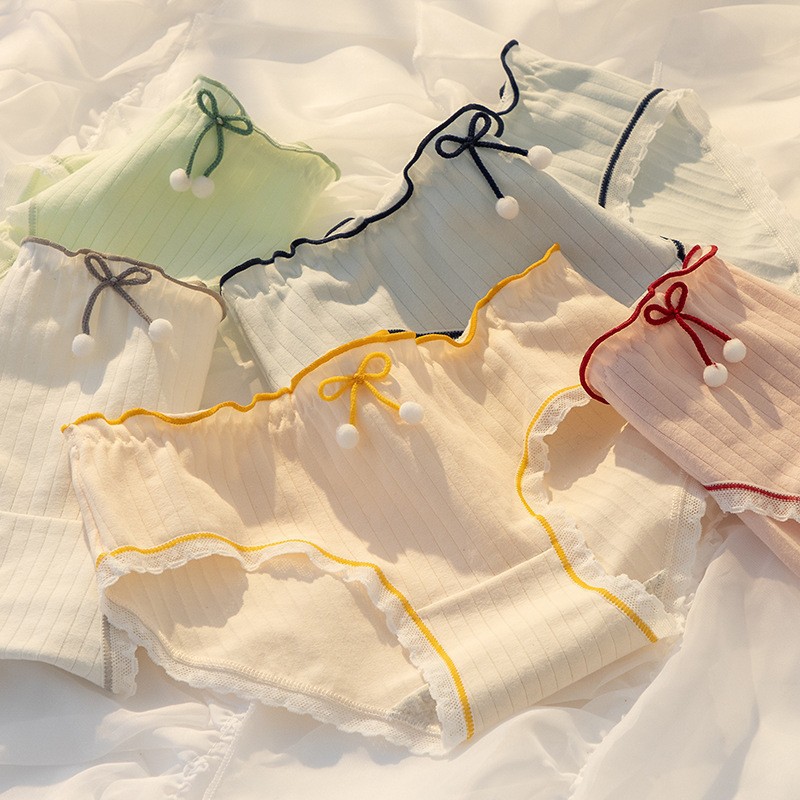 【Dopamine】Japanese sweet soft waxy underwear women's pure cotton high-end simple girl briefs summer thin
