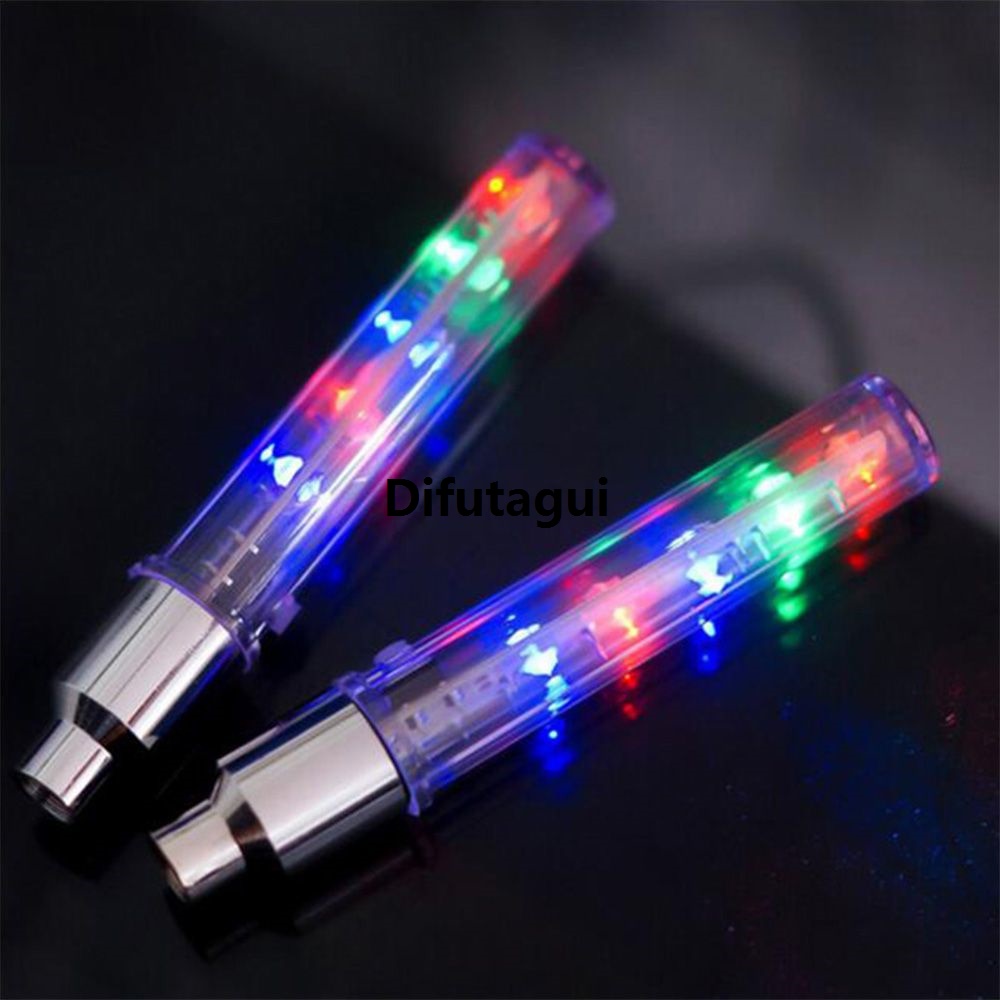 2025 NEW Good Bike Wheel Light Flash Light Lamp Color Change LED Light Bicycle Lights Bike Wheel Valve Cap Spoke Neon Light Bike Wheel Tire Lamp
