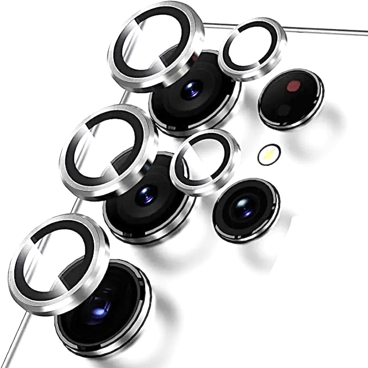 Metallic Ring Glass Camera Protection For Samsung S22 Ultra