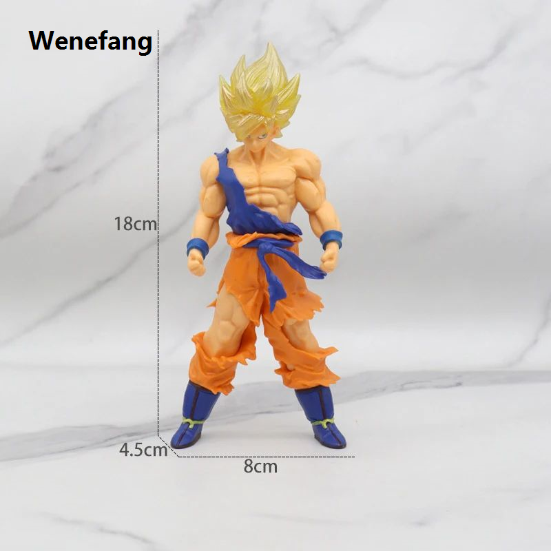 Wenefang Hot 18 cm Son Goku Super Saiyan Figure Anime Dragon Ball Goku DBZ 2025 New Action Figure Toys Model Gifts Collectible Figurines for Kids