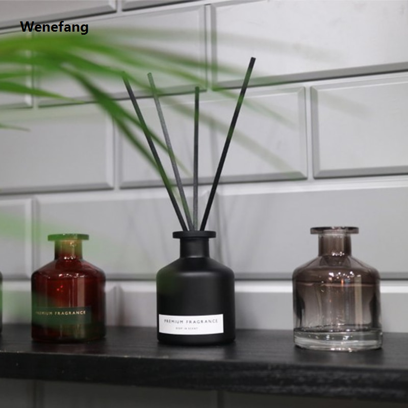 Wenefang 1pcs 50ml Home Fragrance Diffuser Bottle Party Gifts Glass Container Reed Diffuser Essential Oil Bottle Oil Diffusers Sticks