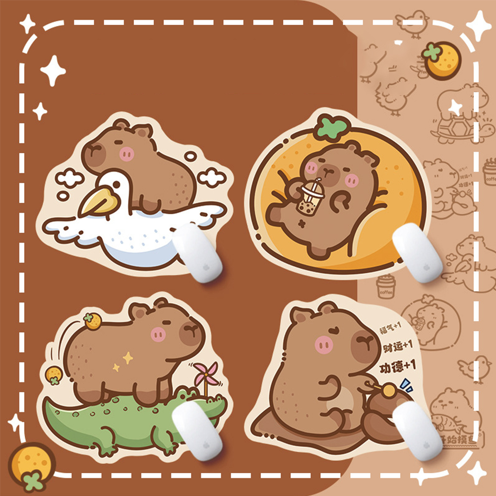 New Rubber Capybara Mouse Mat Non-slip Soft Cartoon Mouse Pad Non-slip Desk Pads
