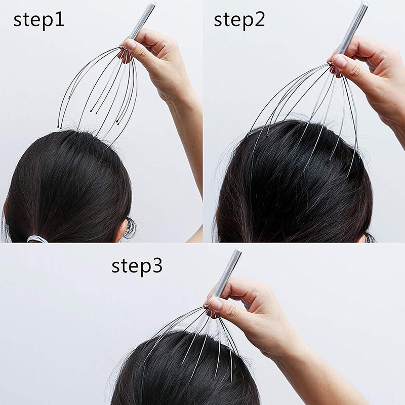 Metal Octopus-Shaped Scalp Head Massager Scratcher